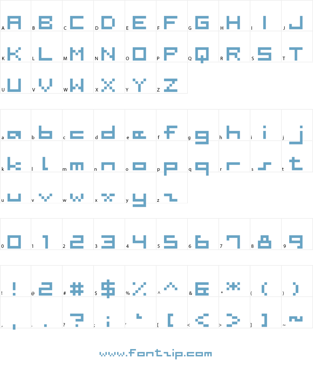 B1 5x5 Font Character